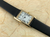 Vintage Baume & Mercier 14K Yellow Gold Tank Hand-wind Mechanical