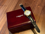 Vintage Longines 18K Yellow Gold Lindbergh Hour Angle Chronograph Automatic L26026 Very Rare!
