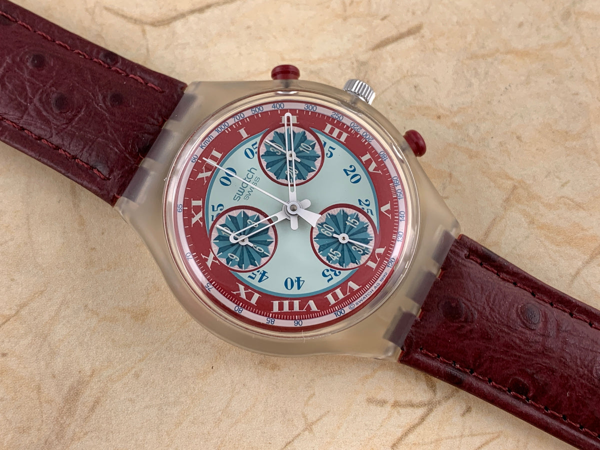 1993 Vintage Swatch Aqua Chrono 