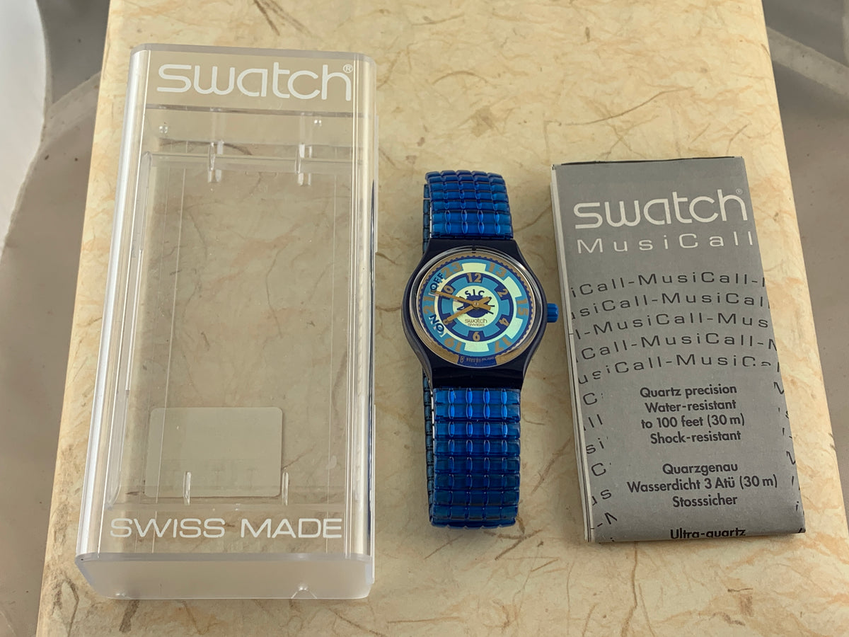 Vintage NOS Swatch Originals Musicall Variation SLN100 Plastic Quartz  Philip Glass 1994 RARE!