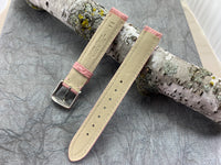 Light Pink Hadley Roma Genuine Matte Alligator USA Made Strap 14mm X 14mm