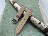 Purple Hadley Roma Genuine Shiny Alligator USA Made Strap 20mm X 18mm
