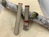 Red Hadley Roma Genuine Shiny Alligator USA Made Strap 14mm X 14mm