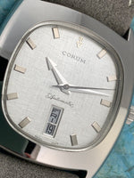 Vintage Corum Day-Date Stainless Steel Automatic Mechanical Tonneau 90101