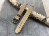 Purple Hadley Roma Genuine Shiny Alligator USA Made Strap 20mm X 18mm