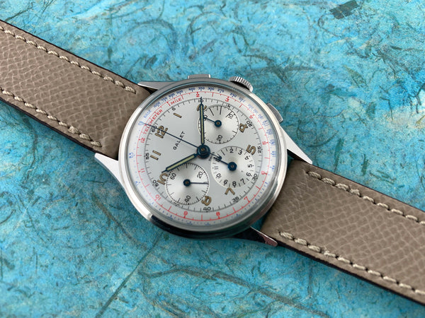 Gallet Millitary Style Chronograph Stainless Steel circa 1940's