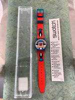 Vintage NOS Swatch Originals Paella GN129 Plastic Quartz 1993 RARE!