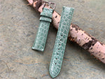 Mint Green Hadley Roma Genuine Shiny Alligator USA Made Strap 18mm X 16mm