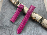 Magenta Pink Super High Quality Genuine Shiny Lizard Quick Change USA Made Strap 18mm X 16mm