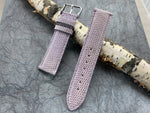 Lavender Super High Quality Genuine Shiny Lizard Quick Change USA Made Strap 20mm X 18mm