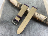 Purple Super High Quality Genuine Shiny Lizard Quick Change USA Made Strap 20mm X 18mm