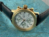 Vintage Longines 18K Yellow Gold Lindbergh Hour Angle Chronograph Automatic L26026 Very Rare!
