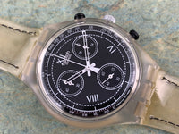 Vintage NOS Swatch Originals Chronograph See Through SCK110 Plastic Quartz 1996 VERY RARE!