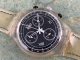 Vintage NOS Swatch Originals Chronograph See Through SCK110 Plastic Quartz 1996 VERY RARE!