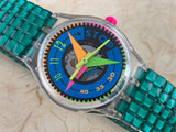 Vintage NOS Swatch Originals Stop Watch SSK106 Vitesse Plastic/Metal Stretch Quartz 1994 VERY RARE!