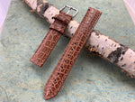 Tan Hadley Roma Genuine Matte Alligator USA Made Strap 16mm X 16mm