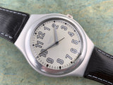 Vintage NOS Swatch Irony Full Size YGS1000C Night Flight Aluminum Quartz 1996 VERY RARE!