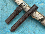 Dark Brown Hadley Roma Genuine Matte Alligator USA Made Strap 16mm X 16mm