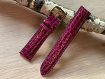 Purple Hadley Roma Genuine Shiny Alligator USA Made Strap 18mm X 16mm