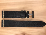 Charcoal Black Handmade & Hand-stitched Italian Leather Strap | 20mm X 16mm - Back In Time International | Back In Time International