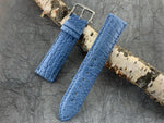 Light Blue Hadley Roma Genuine Matte Alligator USA Made Strap 20mm X 18mm