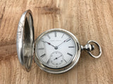 Antique Cornell Watch Co. Coin Silver Hunting Case Pocket Watch - Cornell Watch Co. | Back In Time International