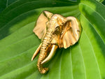 Vintage 10K Solid yellow gold elephant pin