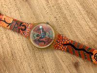 Vintage NOS Swatch Originals Artist Special Bridget Mutji Designed GJ116 Wanayarra Tjukurrpa Plastic 1996