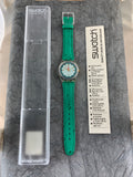 Vintage NOS Swatch Originals Spades GK152 Plastic/Leather Quartz 1993
