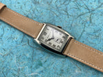 Vintage Hamilton Byrd 14K Solid White Gold Hand-made Tonneau Case Hand-wind Mechanical All Original! VERY RARE!
