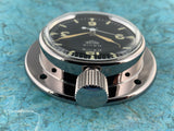 Vintage Heuer Navia 8 Days Chrome Plated Dash Mounted Clock & Stop Watch