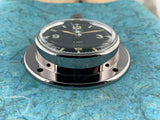 Vintage Heuer Navia 8 Days Chrome Plated Dash Mounted Clock & Stop Watch