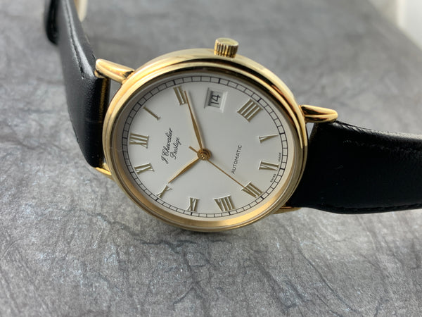 J. Chevalier Prestige 14K Gold Automatic Dress Watch | Back In Time ...