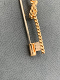 Vintage 18K Yellow gold knotted rope pin