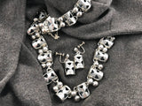 Mexican 925 sterling silver necklace, bracelet and earring set - Cool Vintage | Back In Time International