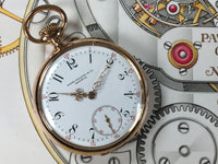 Antique Patek Philippe 18K Rose Gold Triple Signed Pocket Watch