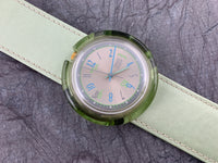 Vintage NOS Swatch Originals POP MIDSIZE Watch Asparagus PMK111 Plastic Quartz 1996 VERY RARE!