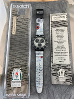 Vintage NOS Swatch Originals AquaChrono Space Chill SBB101 Plastic Quartz 1995 RARE!