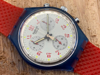 Vintage NOS Swatch Originals Chronograph JFK SCN103 Plastic Quartz 1992 VERY RARE!