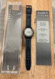 Vintage NOS Swatch Originals Chronograph Timeless Zone SCN104 Plastic/Leather Quartz 1992