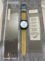 Vintage NOS Swatch Originals Chronograph Pearl Frame SCN401 Plastic Quartz 1994 RARE!
